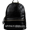 Classic Style Black Waterproof PU Lady's Backpacks with Simple Design